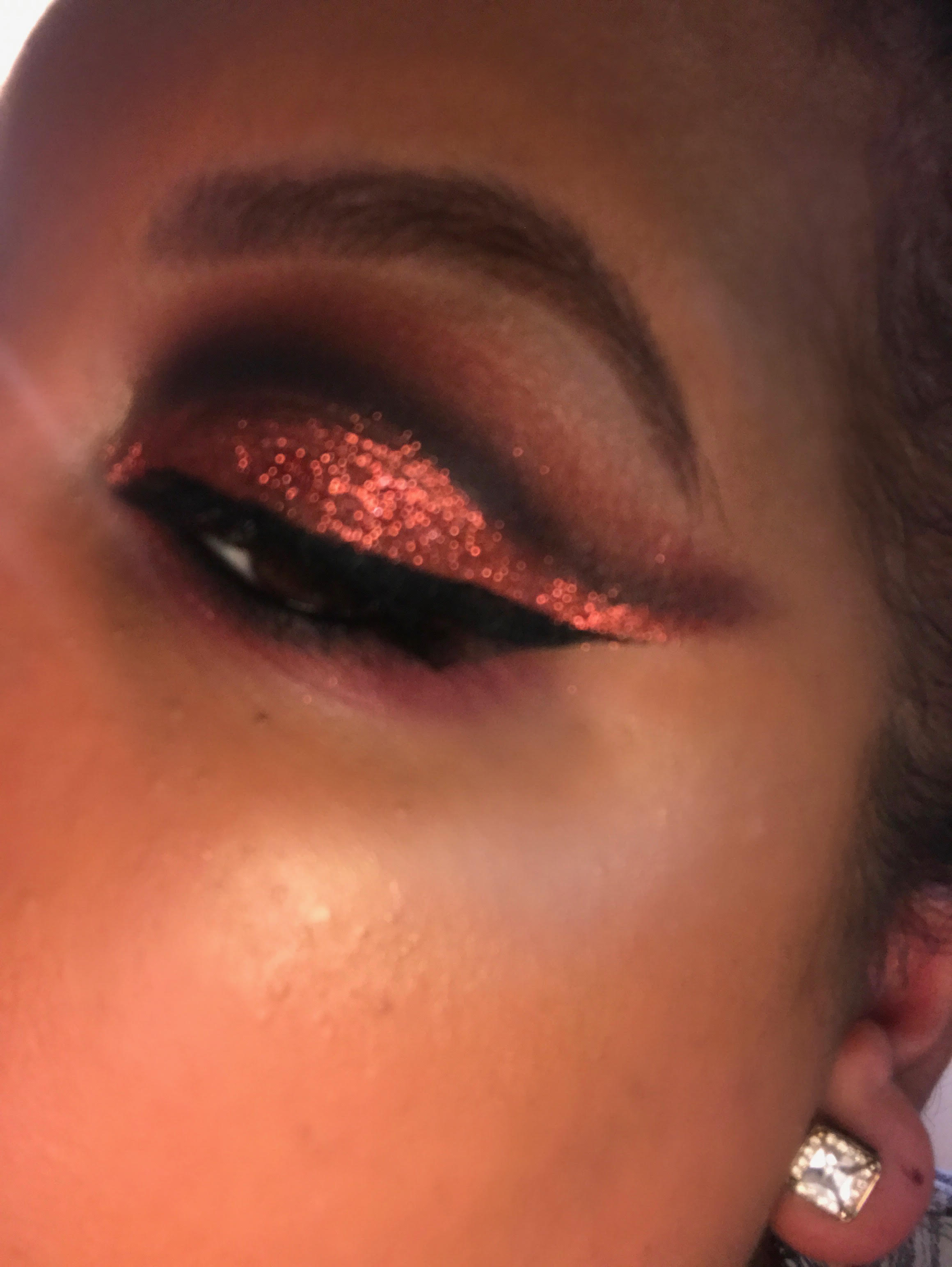 Copper Glitter Cut Crease!